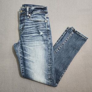 American Eagle Men 28X30(27) Distressed Airflex+ Temp Tech Athletic Skinny Jeans